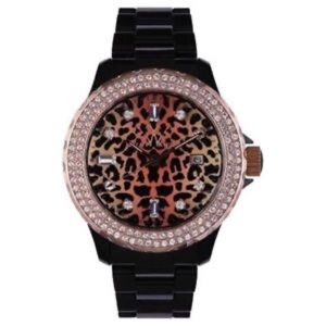 NWT ToyWatch only time safari Tatoo leopard black